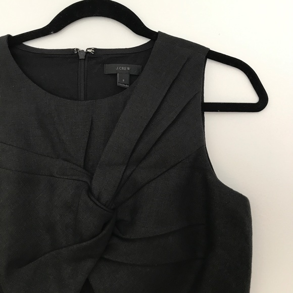 J. Crew Knotted Sheath Dress in Irish Linen - Picture 4 of 8